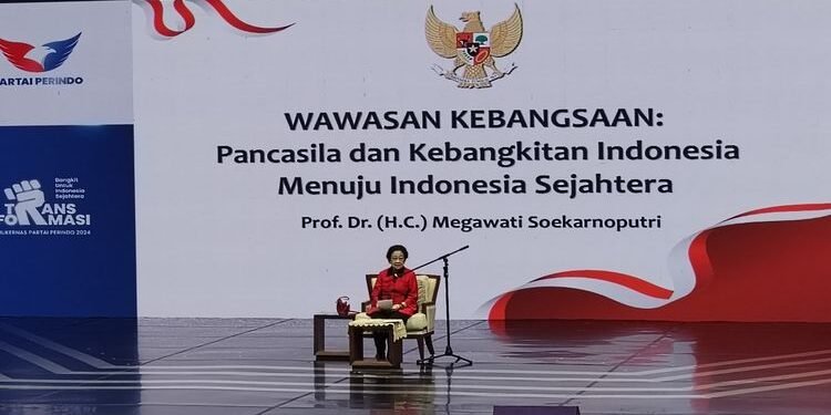 Megawati hadiri Mukernas Partai Perindo untuk berpidato kebangsaan