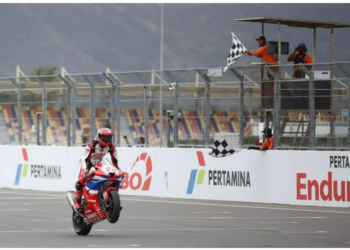 Andi Gilang juara race pertama ARRC Sirkuit Mandalika 2024